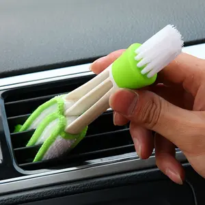 Manual Car Vent Cleaner, Car Cleaning Tool, Detachable Washable Pe Dust Brush with Soft Bristles, Suitable for Car Air Conditioning Vents, Dashboard, Console