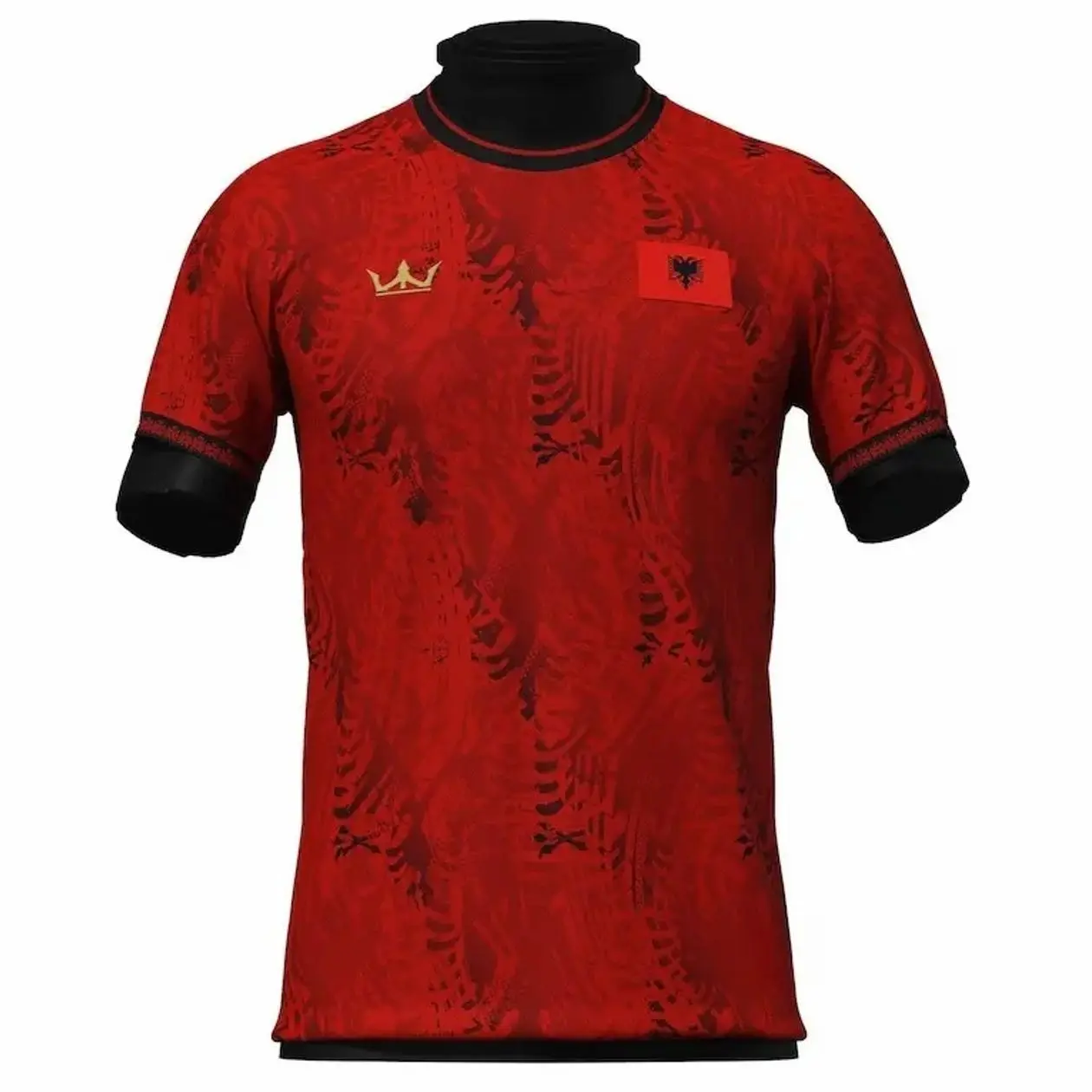 Albania 2026 WC Soccer Jersey Red Black Double Eagle All Over Print Crown Men Women Fan Supporter Tee Casual Street Style 1st 2nd Kit Fall Winter Spring Loose Comfy Unisex Gift