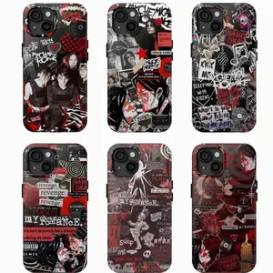 My Chemical Romance Long Live The Black Glossy Phone Case For IPhone 17-11, Pro Max, Pro Plus, and Samsung S26-23 Safety Two-In-One Case