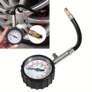 Tire Pressure 0-100PSI Long Tube Gauge Meter High-Precision Tyre Air Tester for Car Motorcycle Tire Repair Tool