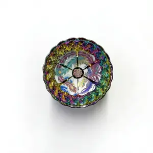 Iridescent Phoenix Jianzhan with Rainbow Glaze | Auspicious Artisan Vessel, Chinese culture, High-temperature firing, Handcrafted ceramic cup, Wine Glass, Kung Fu Cup, Drinkware