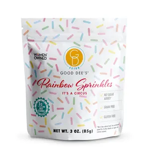 Good Dees Keto Rainbow Sprinkles - Sugar Free Low Carb Keto Dye Free Sprinkles Made with Natural Coloring & Gluten Free Sweet Flavor