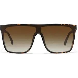 FOZONO Trendy Square Oversized Sunglasses, Retro Flat Top Shield One Piece Lens for Women & Men | UV400 Protection Perfect for Daily, Party & Street Style