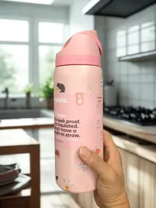 – Cute Cartoon Water Bottle with Straw, Stainless Steel Leak Proof Flask for Everyday Use-FreeSip Peanuts Limited Edition