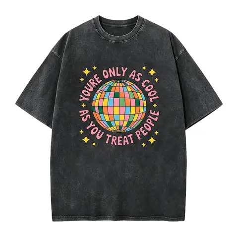 You're Only As Cool As You Treat People Tshirt, Disco Ball Sweatshirt, Positive Affirmation Hoodie, Mental Health Tee