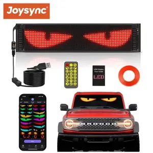 LED Display for Car, Programmable Flexible LED Light, Customizable DIY Pattern or Text Color RGB Pixel Screen with USB/Bluetooth APP Remote Control Dashboard for Cars/Trucks/SUV/Room Decorate