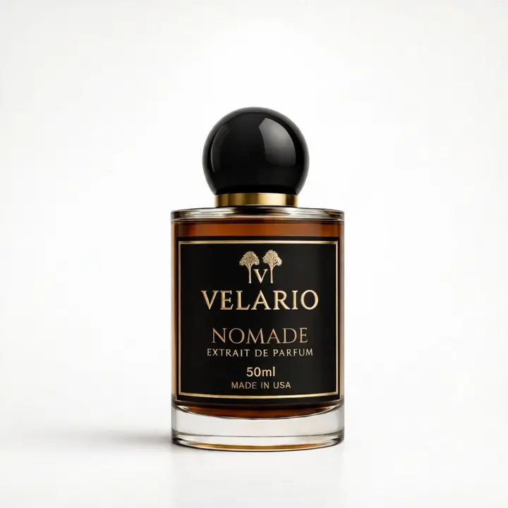 Unisex Velario Nomade Extrait De Parfum 50ml Inspired By Ombre Nomade Rich Oud Black Rose And Smoky Incense Long Lasting Luxury Fragrance