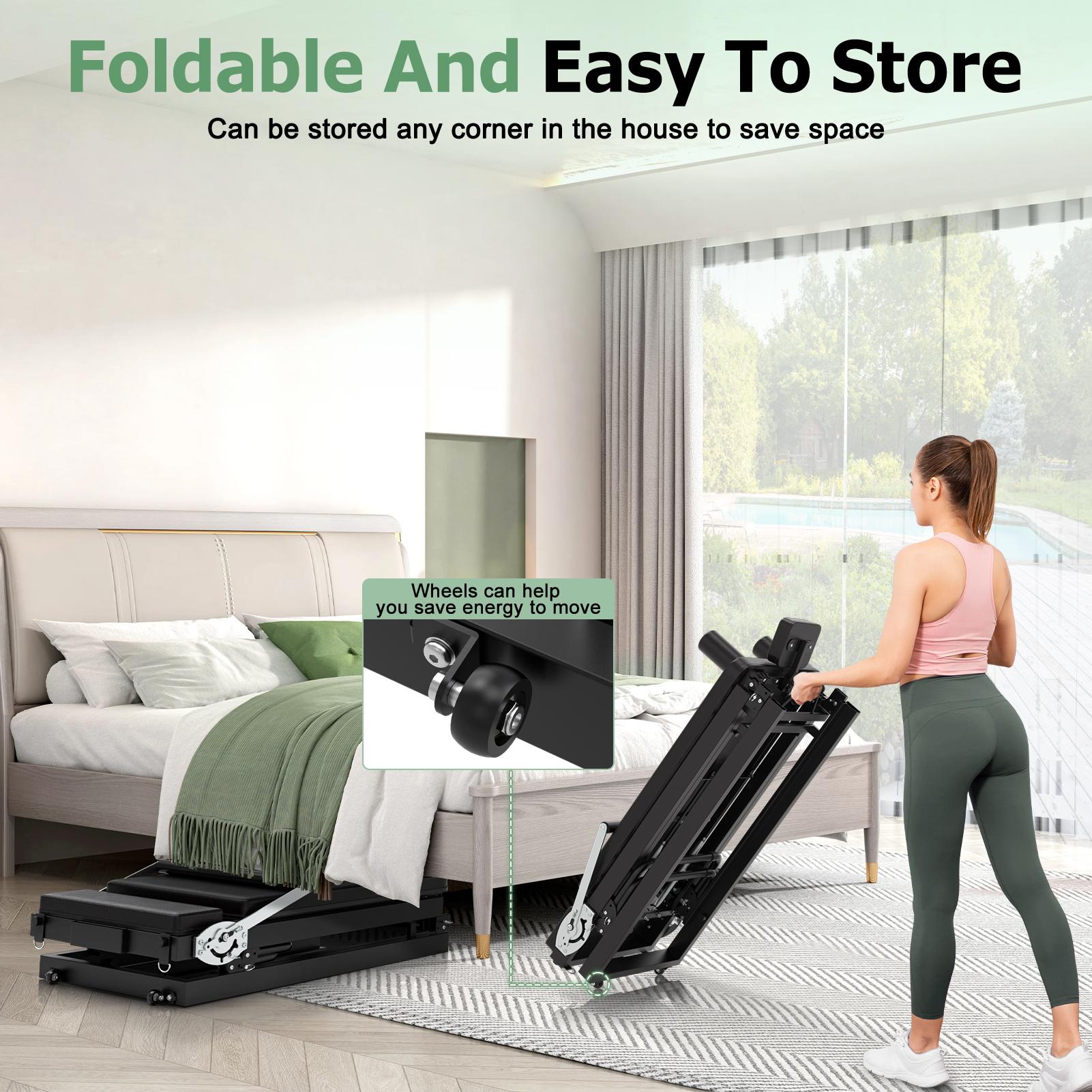 Bearbro Pilates Reformer, Foldable Reformer Pilates Machine with Jump Board, 91.3in Extended Frame, 2 Resistance Combinations for All Levels, Pilates Equipment for Home Gym Workout (Up to 400 LBS)