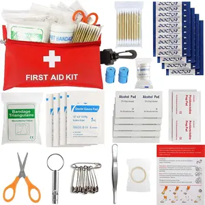 Small First Aid Kit -98 Piece First Aid Kit, Small Travel First Aid Kit Treat An