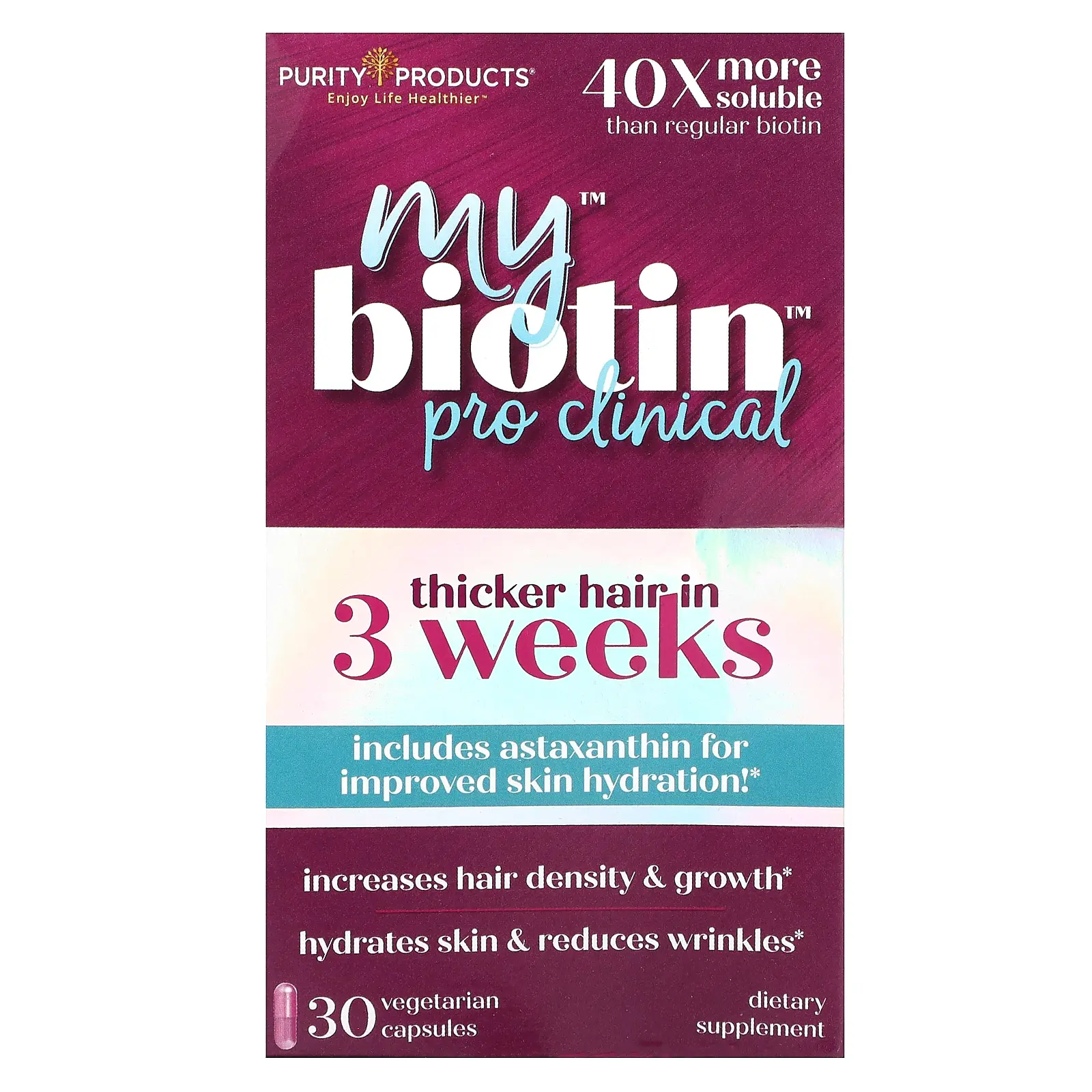 Purity Products MyBiotin, ProClinical, 30 Vegetarian Capsules