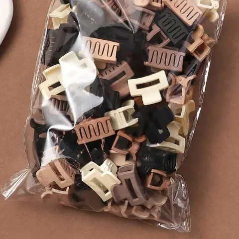 10/20pcs 2.5cm Mini Synthetic Hair Clips, Versatile Small Hair Claw, Retro Style Hair Clip, Fashion Hair Accessories for School
