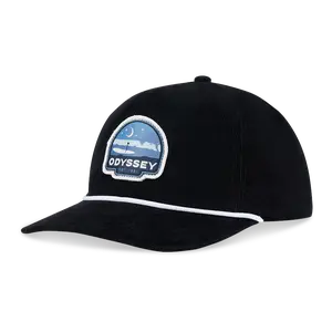 Men's Odyssey Golf Cord Green Scene XL Hat in Black | Size: Adjustable