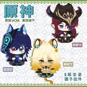 Game Genshin Impact Ororon Chasca Xilonen Dahlia Varesa Escoffier Mascot Costume Plush Doll 12cm Dolls for Cosplay Events