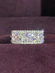 Elegant Rhinestone Decorated Ring, Fashion Accessories for Women for Party, Daily Clothing Decor, Trendy All-match & Exquisite Jewelry for Birthday Gift, Trendy Jewellery Accessories, Solitaire Engagement Ring, Bridal Rings