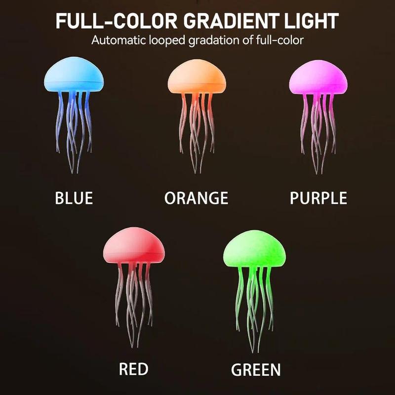 Jellyfish Design LED Lights for Bedroom, Voice-controlled Novelty Desk LED Light, USB Rechargeable RGB Color Changing Desktop Lamp, Cozy Lighting for Home Bedroom Living Room Decor, LED Lights, Modern Nighstand Lamps