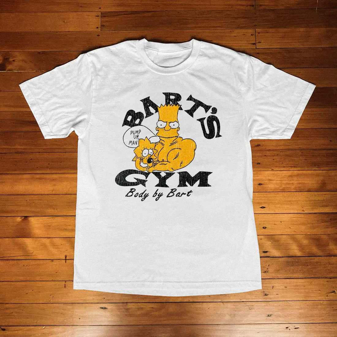 Classic Bart's Gym Boot White Tee