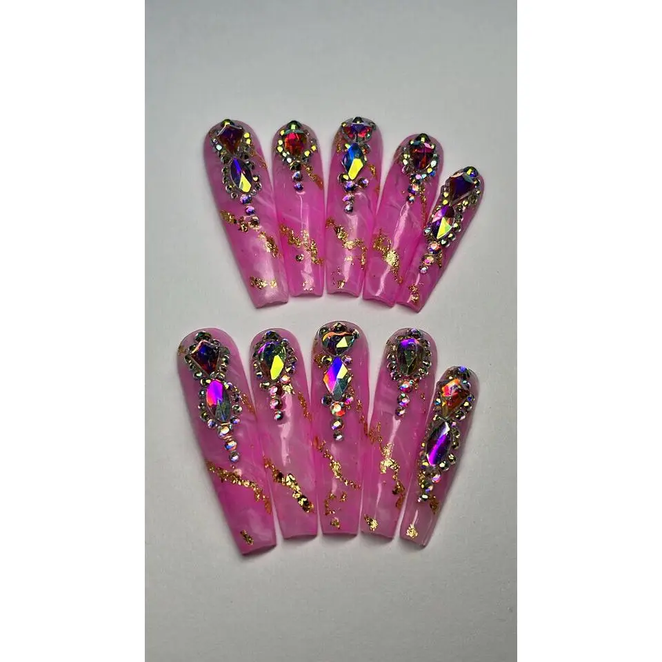 PINK SAUCE | COFFIN | XL LONG | PRESS ON NAILS