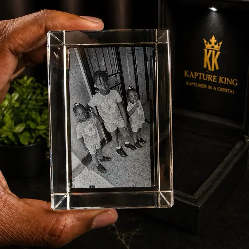 Engraved Cube Crystal - Custom Personalized Decorative Crystal Keepsake for Gifting, Home Display