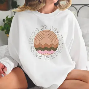 Saved By Grace Through Faith Sweatshirt, Christian Sweatshirt, Inspirational Bible Verse Sweater, Meaningful Religious Gift