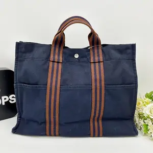 Pre-owned HERMÈS As Shown Shoulder Bags Hermes Fourre Tout MM Canvas Tote Bag he8706jj