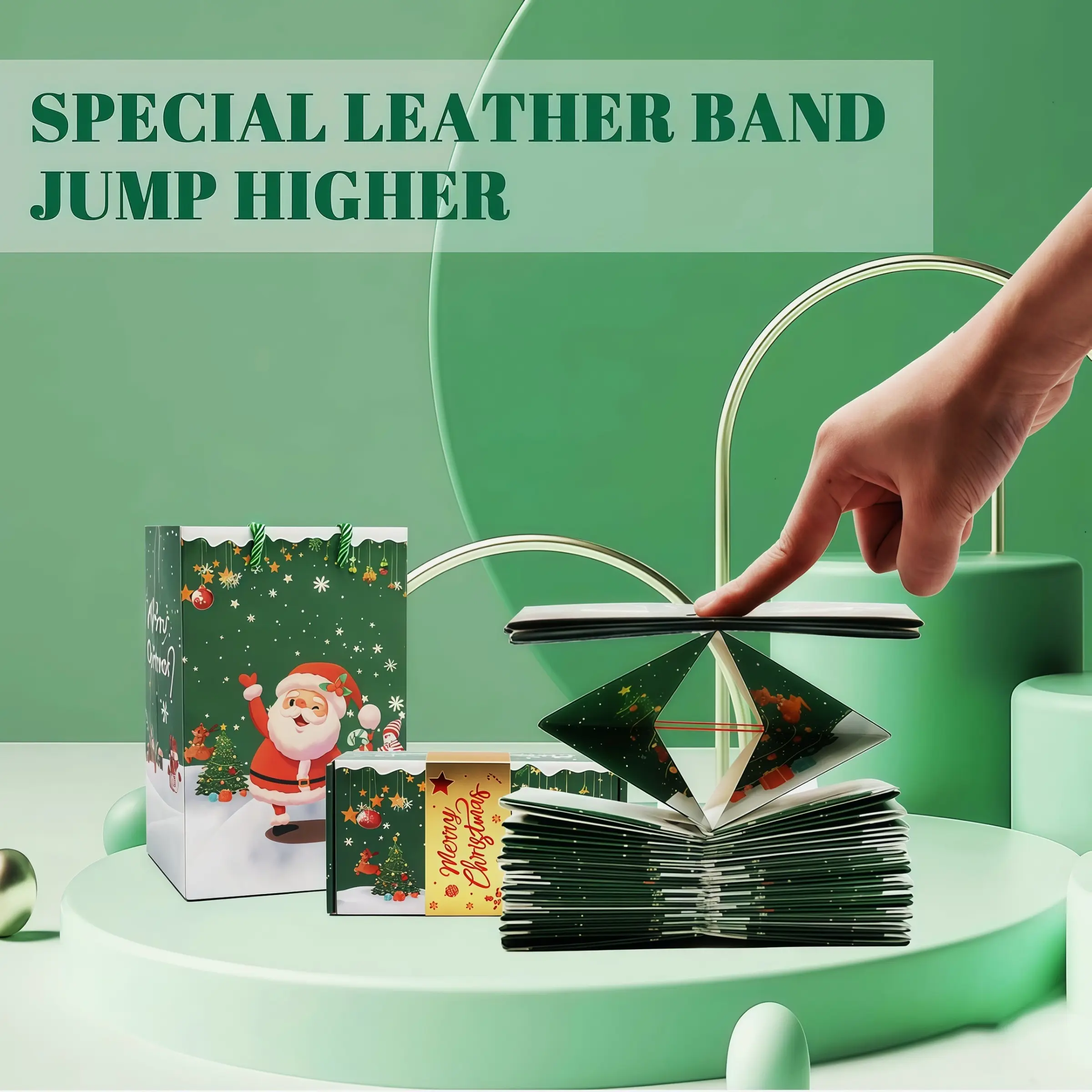 Christmas Surprise Jumping Box Birthday Creative Bouncing Red Envelope Gift Box Folding Bouncing Surprise Gifts Holiday Atmosphere Gifts Good Things Christmas Perfect Gifts