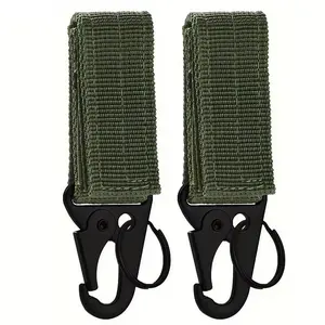 High Strength Nylon Keychain with Non-Slip Quick Release Design, Adjustable Locking Mechanism for Tactical Use, Versatile Backpack Straps and Belt Gear, Carabiner for Leash