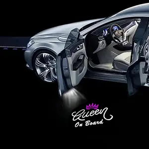 Girls Power Welcome Car Light, 6 patterns, LED Projector Car Door Step Courtesy Welcome Lights, No Fade Car Door Lights