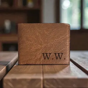 Personalized Engraved Wallet for Men Custom PU Leather Bifold Gift with Custom Engraving Option and Bifold Design Ideal for Men