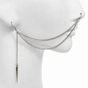 2-Strand Dangle Spike Nose to Ear Chain Available in 5 Colors