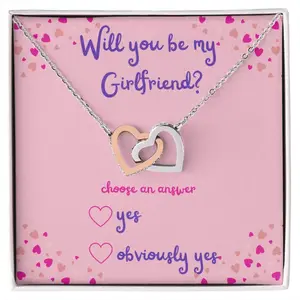 Will You Be My Girlfriend? Girlfriend Proposal Ideas, Beautiful Heart Necklace, How To Ask Her To Be Your Girlfriend,Jewelry