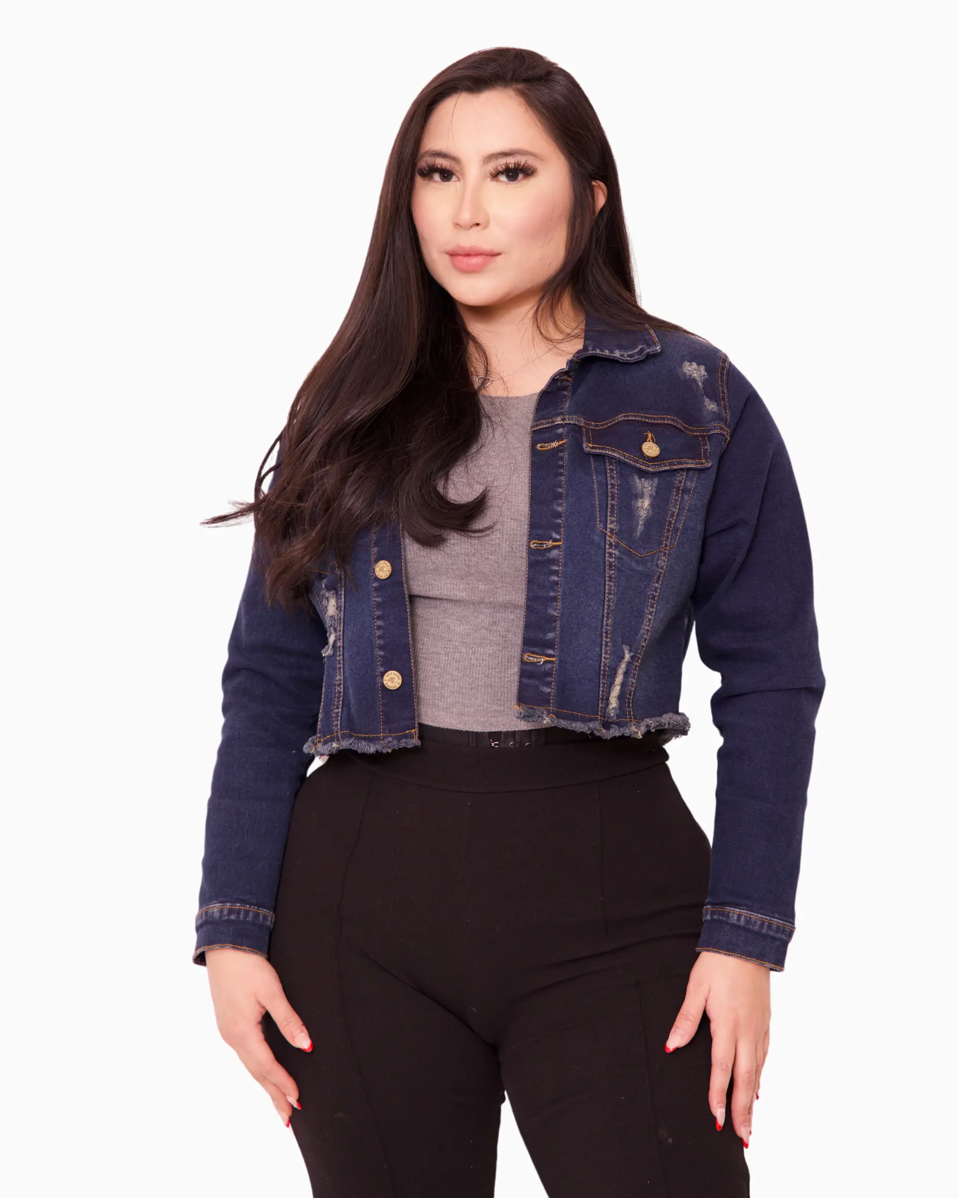 Cropped Denim Jacket – High Compression Fit