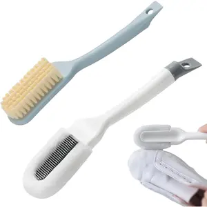 2Pack Shoe Cleaning Brush -Sneaker Shoe Cleaner Brush-Soft Bristle Cleaning Shoes Scrubber-Long Handle Shoe Scrubbing Brush-White Sneaker Cleaner Brush-Shoe Brushes for Cleaning