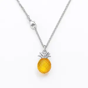 Pineapple necklace . Stainless steel  . Cadmium and lead free . 16 inch plus 1 inch long