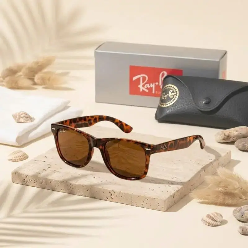Ray-Ban Polarized Outdoor Shades Black Square Eyewear UV Protection Sunglasses for Casual Daily Wear