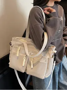 New Simple Sporty Crossbody Shoulder Bag, Large Capacity, Durable, Multi-Pocket, Ideal for Students and Office Workers, All Seasons