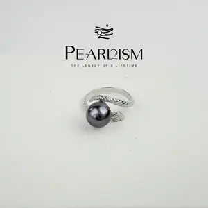 PEARLISM Textured Edison Pearl Ring 8-9mm Purple Hypoallergenic Gift For Her-PSAFER008