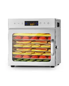 8 Trays Food Dehydrator Machine Stainless Steel 400W Jerky Meat Fruit Drying