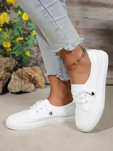 2026 Spring Summer New Low Top Shoes for Women, Slip-On Lazy Flat Soft Sole Casual Sneakers, Versatile Breathable Single Shoe