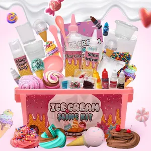 Ice Cream Slime DIY Set, Colorful Crystal Mud Craft Kit for Stress Relief, Perfect Christmas & Birthday Gift for Ages 6+, Family Fun Activity