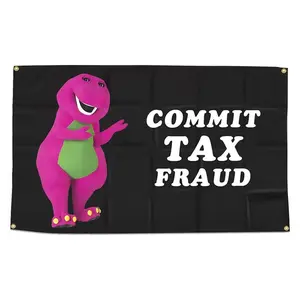 Commit Tax Fraud Funny Flag 3X5 Ft for Indoor Outdoor Wall Tapestry for Lawn Holiday Party Garden Yard Decor Banner Size Decorative