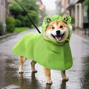 Dog Summer Raincoat - Frog Cape Style, Waterproof, Dirt-Resistant Clothing for Small to Medium-Sized Dogs (Shiba Inu, Corgi Compatible)