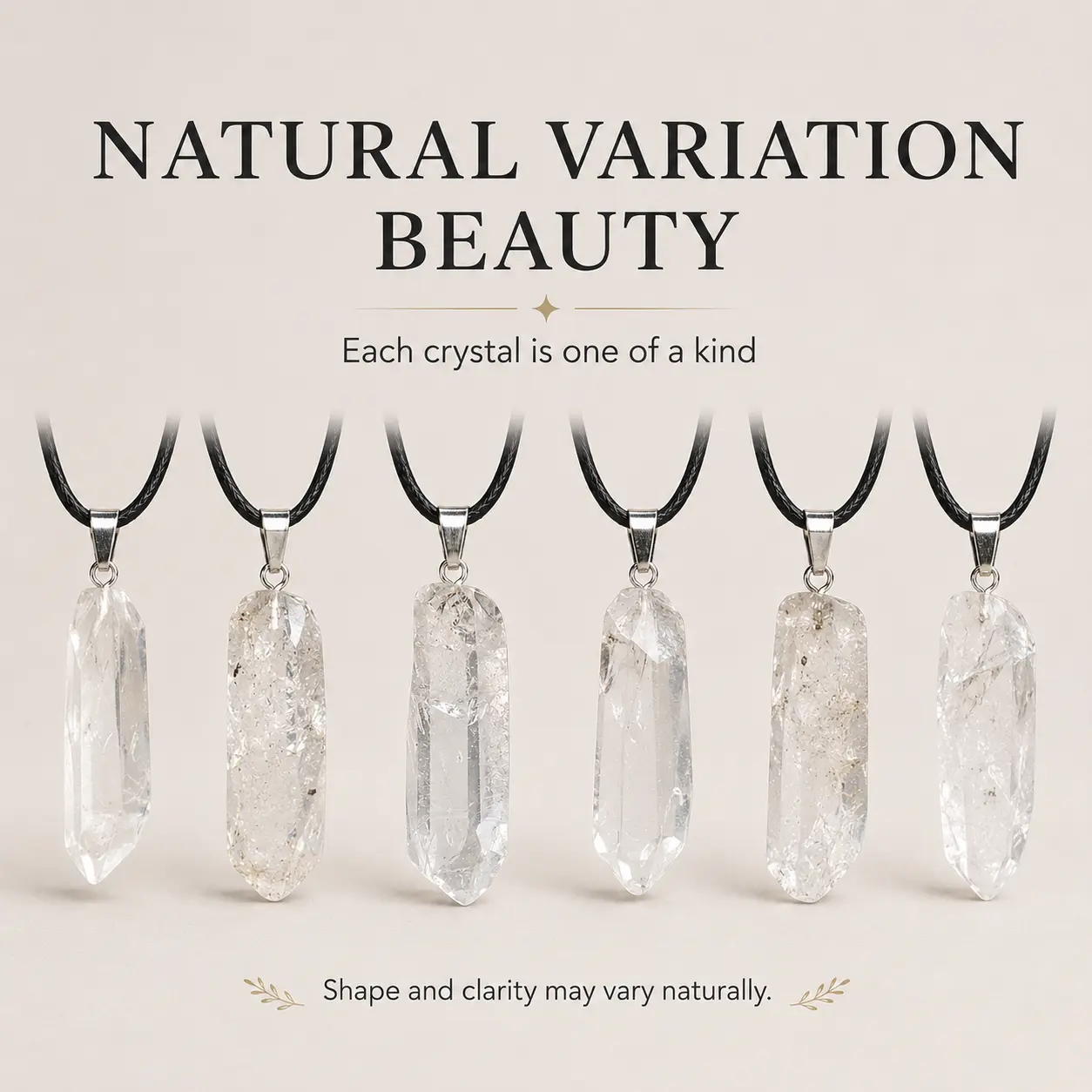 Healing Stone Pendant Necklace with Raw Natural Quartz, Minimalist Crystal for Clarity & Focus, Casual Daily Wear on Adjustable Cord, Crystal Jewelry Gift, Everyday Wear, High-Vibe Gift, Minimalist Style, Positive Energy