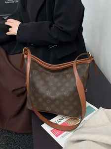 European and American Fashion Women's Bag 2026 New High-End Casual Crossbody Bag, Vintage Print Shoulder Bag, Stylish Handbag