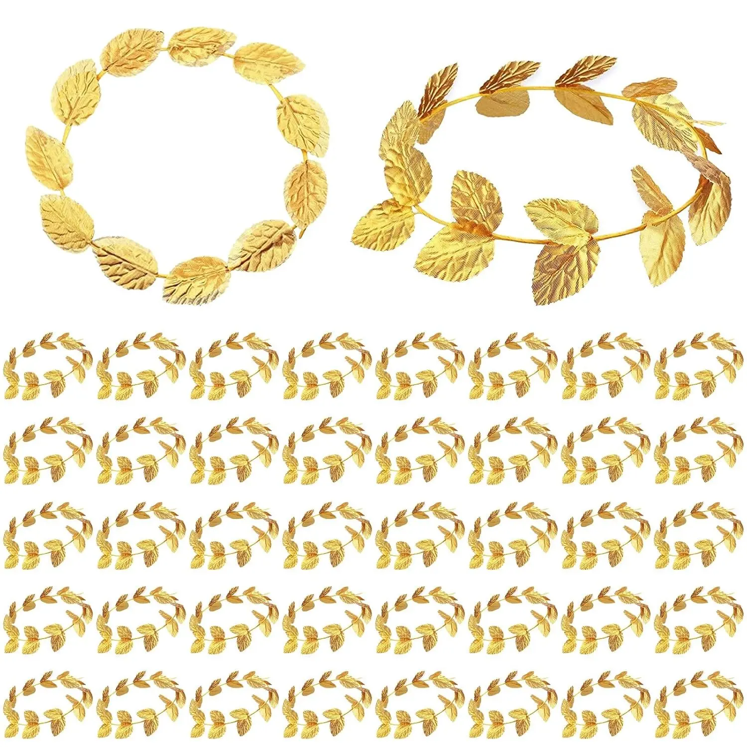 Canlierr Gold Leaf Greek Goddess Crown Shape Headpiece for Women Users, 12-Piece Set Pack Party Decorations, Toga Party Accessory