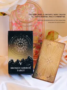 【Wohstudios】Topaz Edition Shattered Mirror Tarot, 81-card standard deck, high quality paper, ancient mystical style classic divination tool, suitable for ages 14+, comes with language guide, Christmas Gift
