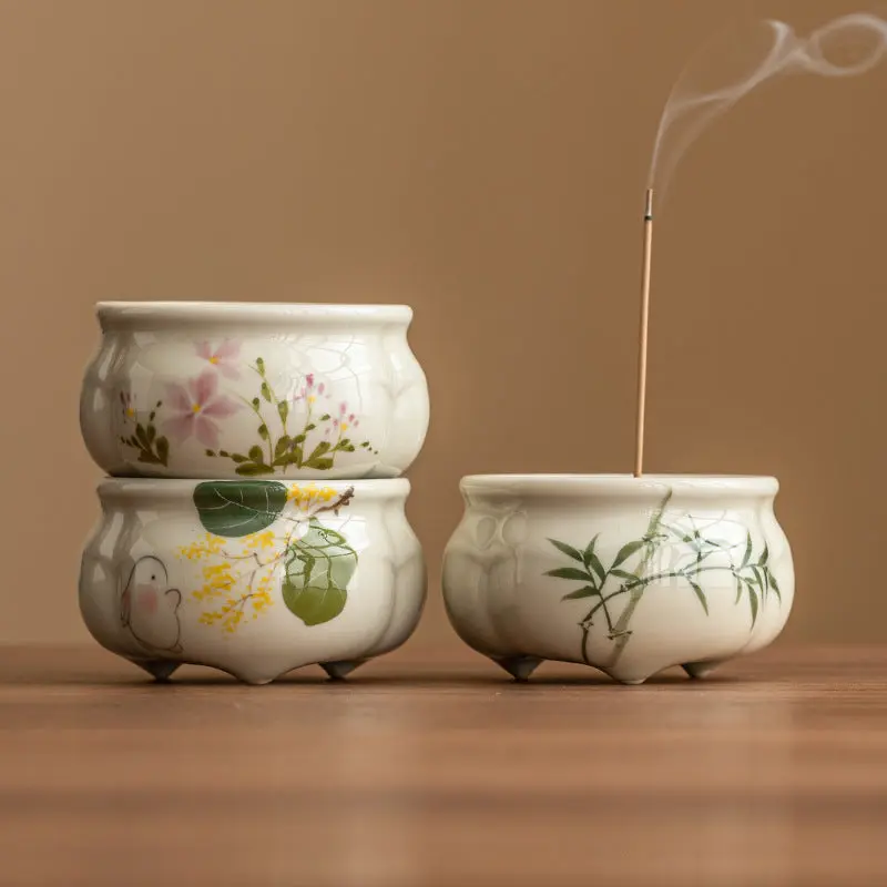 Fern Incense Holder | Ceramic Botanical Incense Burner for Cozy Home Décor