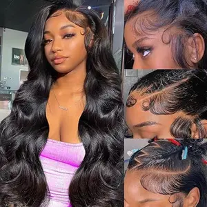 Combo Sale 26" 13x4 Curly Wave Lace Front Wig 22" Straight & Body Wave Human Hair 180% Density HD Transparent Lace Frontal Wigs Buy 1 Get 3