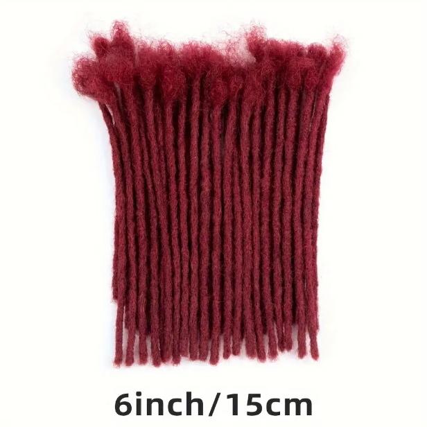 Colored Human Hair Dreadlock Extensions | 0.6cm Width Fully Handmade Locs for Men & Women | Can Be Dyed, Bleached & Curled | Perfect for Halloween, Christmas & Daily Looks