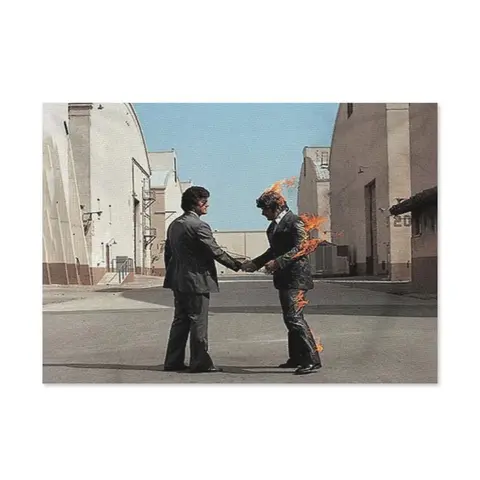 Piggy Floyd Band - Wish You Were Here Tapestry Fun Tapestry Durable Men's Cave Wall Flag Suitable for College Dorm Room Decoration Outdoor Party Banner Tree Design 30x40inch White