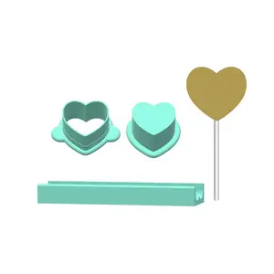 Heart Cake Pop Mold | Deluxe Cutter, Popper, and Tray Option Heart Cake Pop Mold | Deluxe Cutter, Popper, and Tray Option